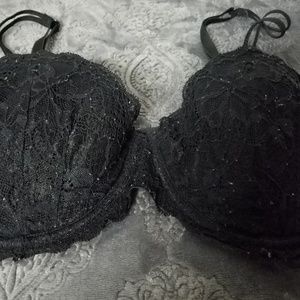 PINK Victoria's Secret Intimates & Sleepwear - VS PINK 36C Black lace date mermaid two strap bra PINK Victoria's Secret Intimates & Sleepwear - VS PINK 36C Black lace date mermaid two strap bra